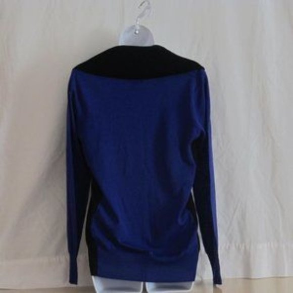 Victor Alfaro  100% wool sweater black/blue L New - Picture 3 of 3